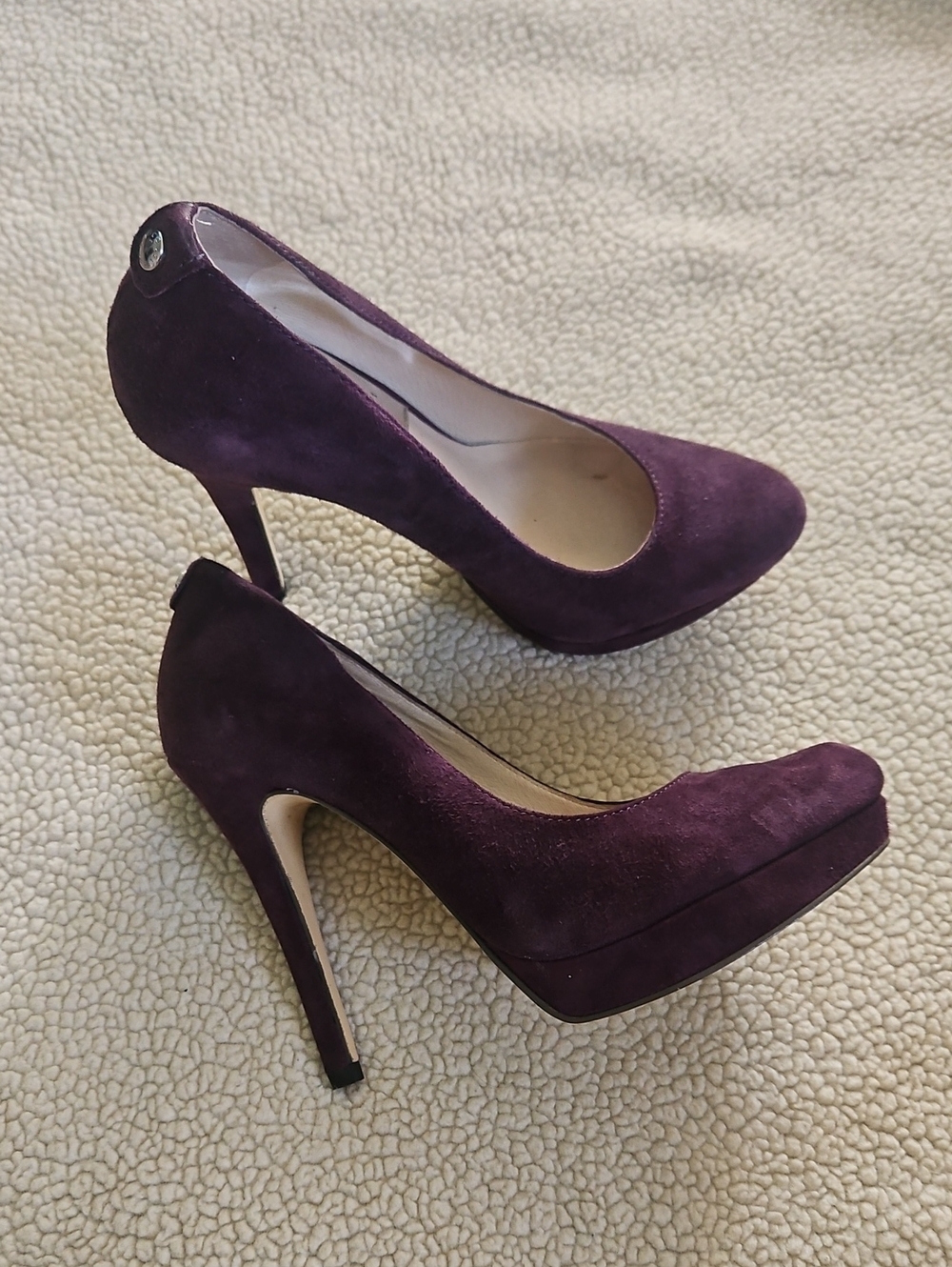 Michael Kors Plum Suede Platform Stiletto Pumps 5.5
